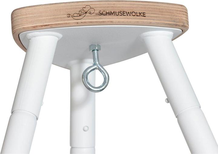Immagine prodotto Schmusewolke Tipi weiss mit anthrazit Motor und Bio Federwiege