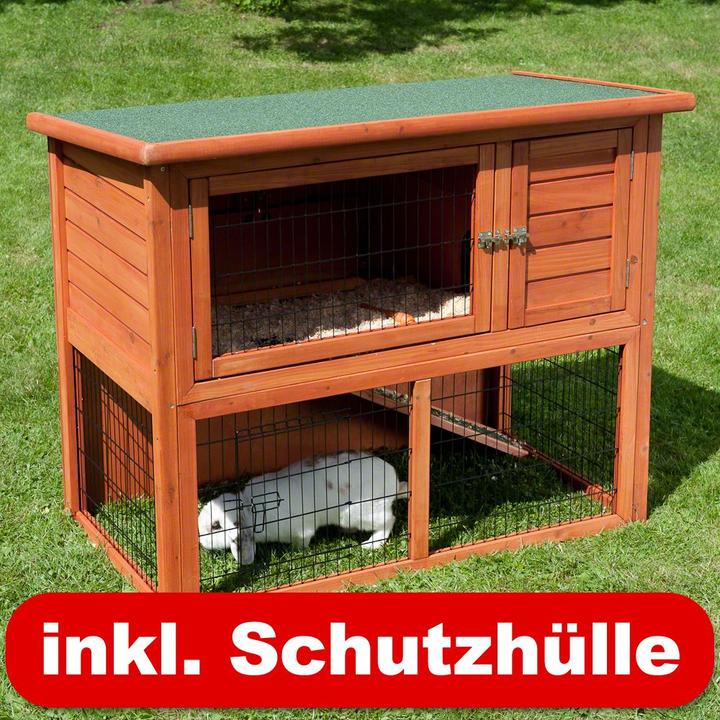 Produktbild zooplus Sparset: Outback Kaninchenstall + Schutzhülle Kompakt II