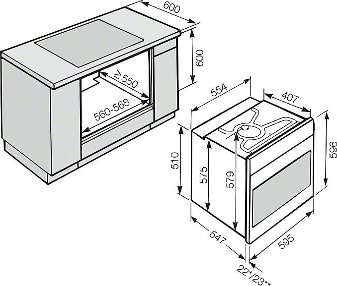 Actual product image Miele H 2265-60 E
