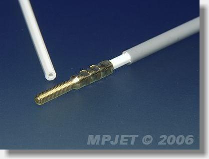 Actual product image MP Jet octagone bowden cable complete m2 ligth 3/2mm outer tube + 2/1mm inner tube 1 meter with clevis
