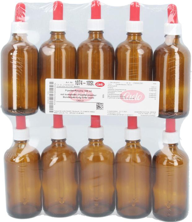 Produktbild Caelo Pipettenflasche 100ml mit kompl. Pipettenmontur, 10 St FLA