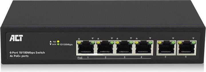 Productafbeelding AC4430 Netwerkschakelaar Managed Fast Ethernet (10/100) Zwart Power over Ethernet (PoE) (6 Havens)
