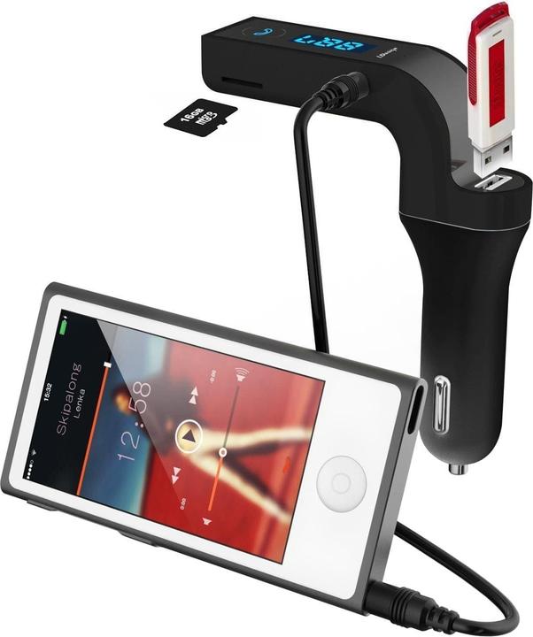 Produktbild JTI FM-Transmitter mit Bluetooth-Freisprecheinrichtung 4-in-1