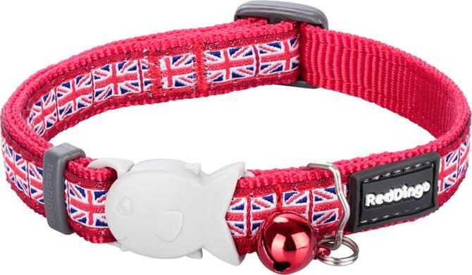 Actual product image Red Dingo Cat Collar Union Jack 20-32 cm Red (23, 24, 25, 27, 28, 29, 30, 31, 32, Dog, Dog sport)