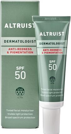 Actual product image Altruist Dermatologist Anti Redness and Pigmentation SPF50 Tinted Face Cream Unscented 30ml (Suntan cream, SPF 50, 30 ml)