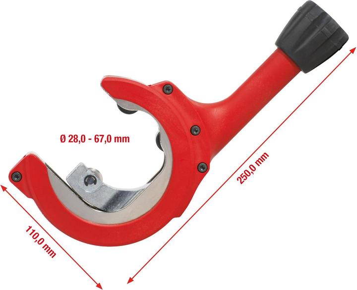 Actual product image KS Tools Ratchet pipe cutter (250 mm)
