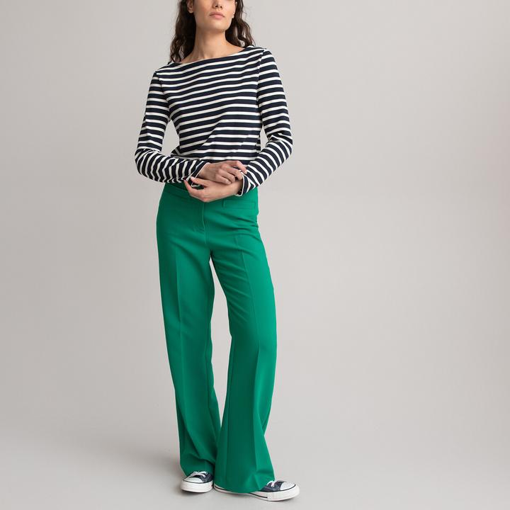 Immagine prodotto La Redoute Collections Camicia a maniche lunghe con scollo a barca e motivo a righe (L)