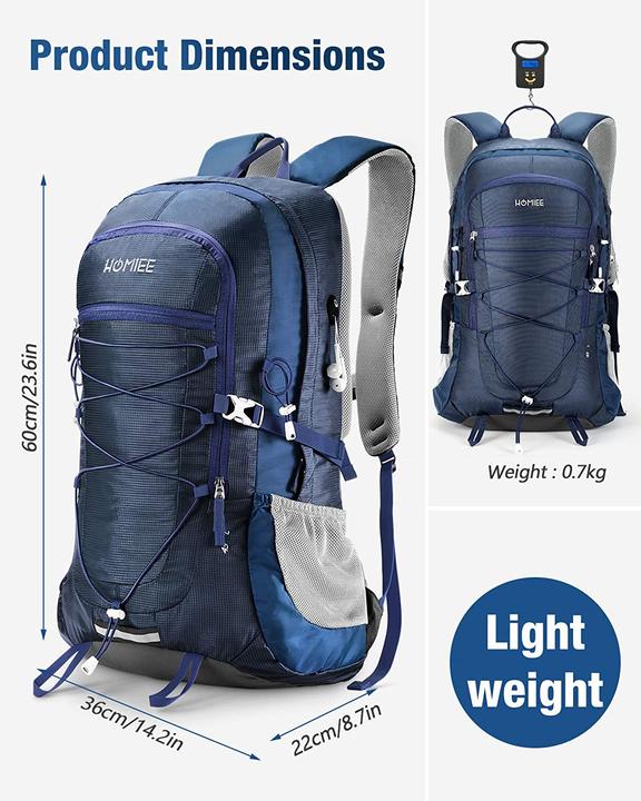 Immagine prodotto Homiee Zaino da trekking (45L, blu) (45 l)
