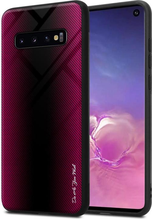 Actual product image Cadorabo TPU Striped Glass Cover (Samsung Galaxy S10)