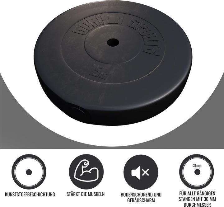 Image du produit Gorilla Sports plaques de musculation (1 x 15 kg)