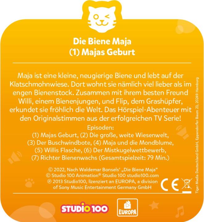 Image du produit Tigermedia tigercard - Maya l'abeille - (1) La naissance de Maya