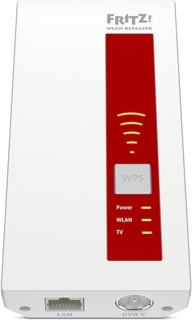 Produktbild AVM FRITZ!WLAN Repeater DVB-C International (1300 Mbit/s, 450 Mbit/s)