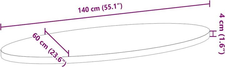 Immagine prodotto VidaXL Lyndsie (140 x 60 x 4 cm)