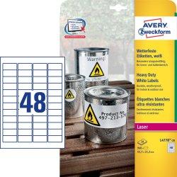 Immagine prodotto Avery Dennison Etiquette, ultraresistente, 45,7 x 21,2 mm, bianco