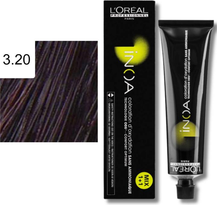 Produktbild L'Oréal Paris Inoa Haarfarbe (3.20 Dunkelbraun Ash Mahagoni)