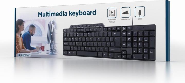 Image du produit Gembird KB-UM-104 Clavier USB QWERTY US anglais (US, Filaire)