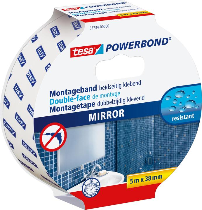 Produktbild tesa Powerbond MIRROR doppelseitiges Montageband für Spiegel (38 mm)