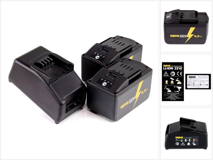Image du produit Rems Akumuliatorių ir įkroviklio komplektas Powerpack 22V 9,0Ah