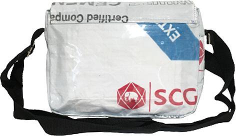 Immagine prodotto Bekos Upcycling - Piccola borsa a tracolla realizzata con sacchi di cemento riciclati White Tiger