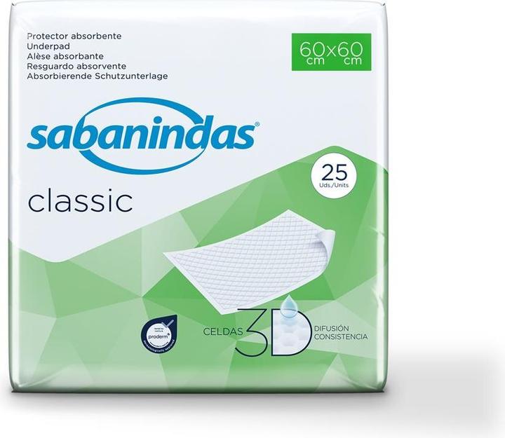 Actual product image Sabanindas Classic bed pads (60x60 cm) (25 x, Regular)