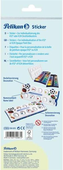Produktbild Pelikan Motivsticker Stickerbogen Wasserfest, Blau