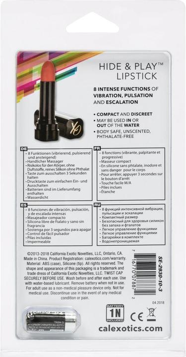 Image du produit CalExotics Rouge à lèvres Hide & Play (Red)
