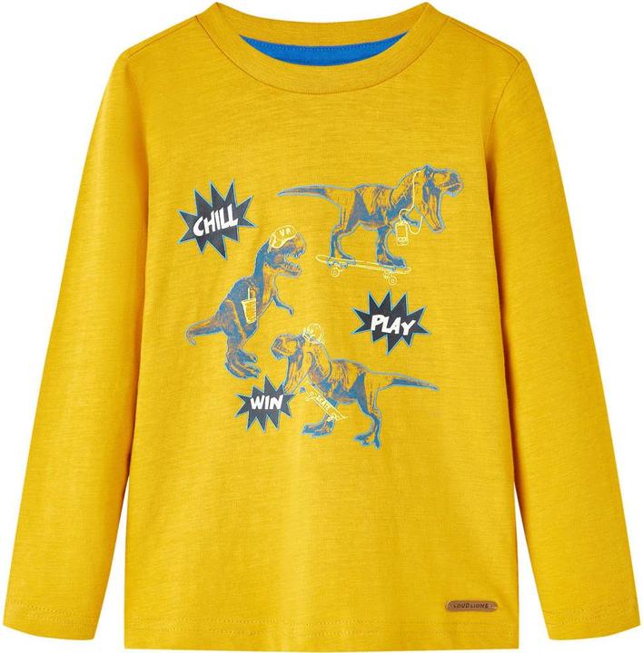 VidaXL Kinder-Langarmshirt Ocker 116,Material: 100 (116)