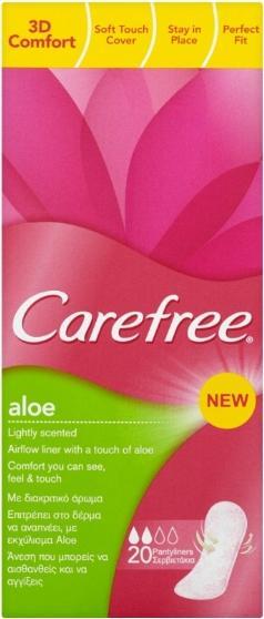 Actual product image Carefree Cotton Feel Normal Panty Liners Aloe Vera 20Pcs (20 x)
