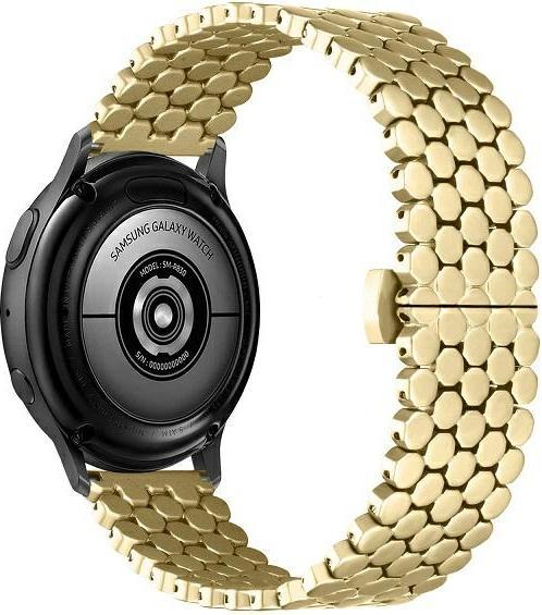 Beline pasek Watch 20mm Metal Honeycomb złoty /gold box
