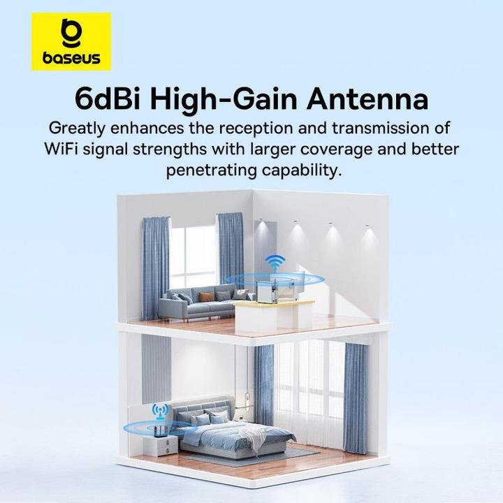Produktbild Baseus Adapter WiFi FastJoy 300Mbps (czarny) (USB)