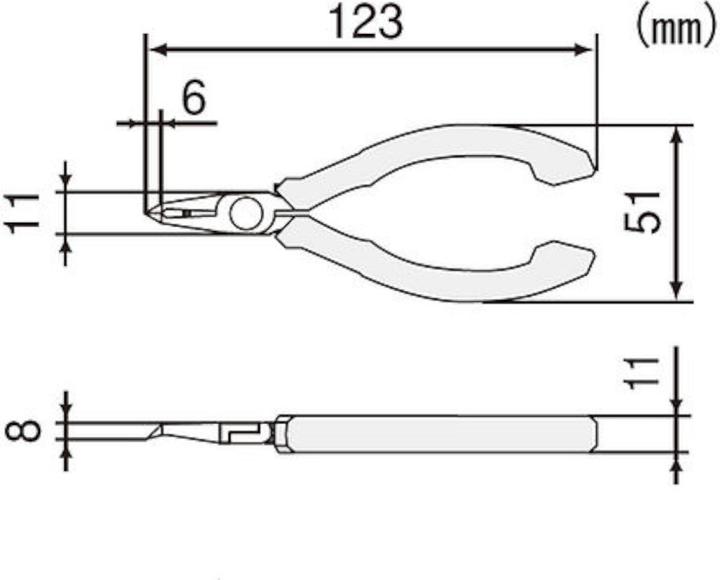 Actual product image Engineer NZ-05 Chip cutter angled 45° (123 mm)
