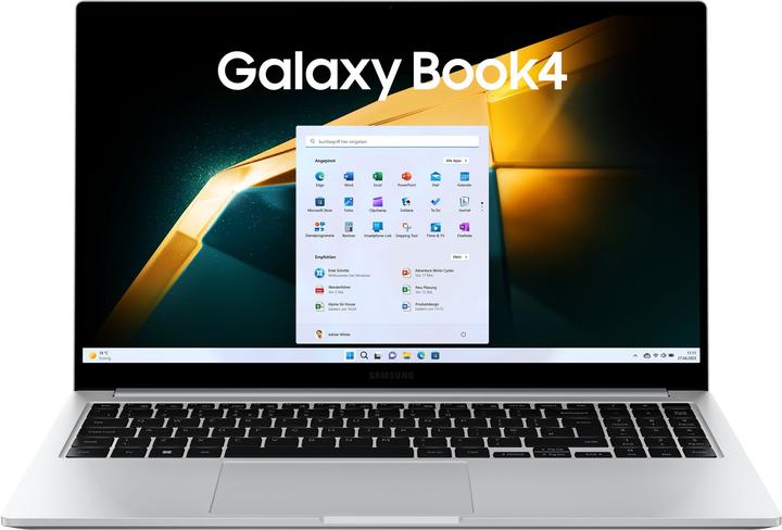 Actual product image Samsung Galaxy Book4 - 15.6 inch i5-120U 16 GB 512 GB W11H Platinum Silver (15.60", Intel Core 5 120U, 16 GB, 512 GB, DE)
