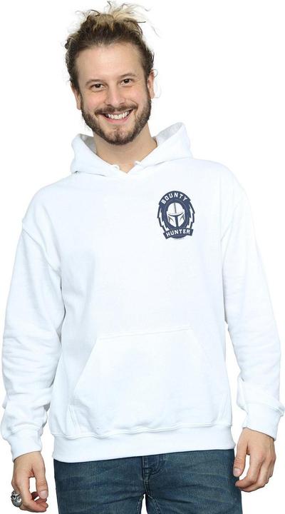 Immagine prodotto Star Wars The Mandalorian Bounty Hunter Badge Breast Print Felpa con Cappuccio Uomo (5XL)