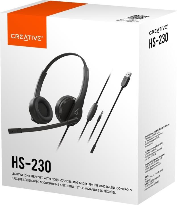 Actual product image Creative Labors HS-230 Headset Black (Cable)