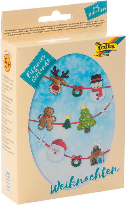 Folia Mini Filz-N„hset "Filzinies" Girlande Weihnachten