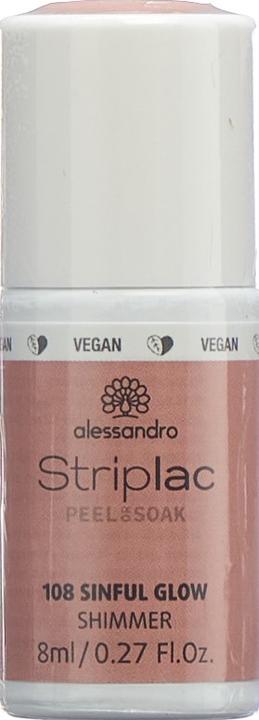 Immagine prodotto Alessandro Striplac Peel o Soak Sinful Glow 8 ml (Beige, Marrone, Smalto pelabile)