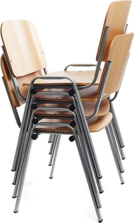 Actual product image Rocada 4 visitor chairs 974VE beech wood
