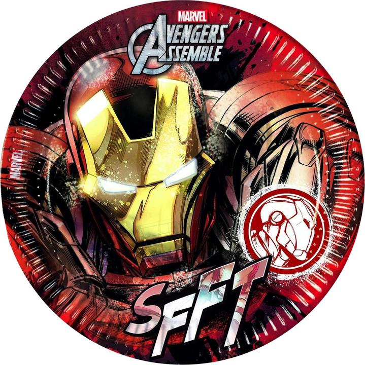 Actual product image Iron Man SFFT Paper Party Plates (Pack of 8) (8 x)