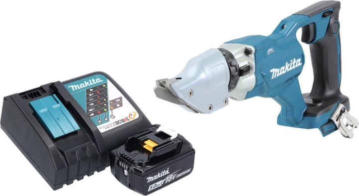Productafbeelding Makita DJS 200 RT1 Accu Plaatschaar 18 V 2.0 mm Borstelloos + 1x Accu 5.0 Ah + Lader