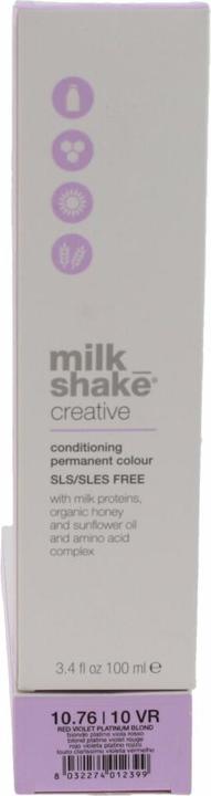 Actual product image Milk_Shake Vopsea permanenta Creative 10.7610VR, Blond Platinat Violet Rosu, 100ml (10.7610VR, 100ml, Blonde Platinum Violet Rosu)