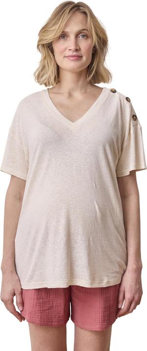 Vertbaudet Umstands-Shirt mit V-Ausschnitt, Leinen/Viskose