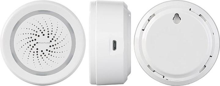 Immagine prodotto VisorTech Set di 2 sirene di allarme con Wi-Fi e app, compatibile con Alexa e Google Assistant