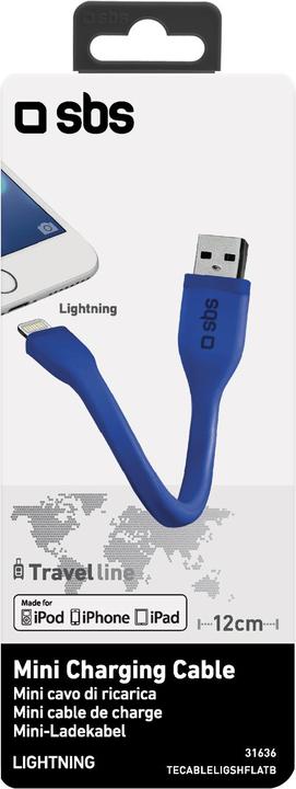 Produktbild SBS Mini Lightning-Kabel zum Aufladen (0.12 m, USB 2.0)