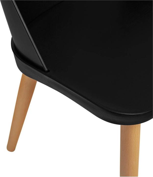 Produktbild Fromm & Starck Stuhl 2er Set schwarz Kunststoff 150kg Metallbeine Holzoptik Designstuhl