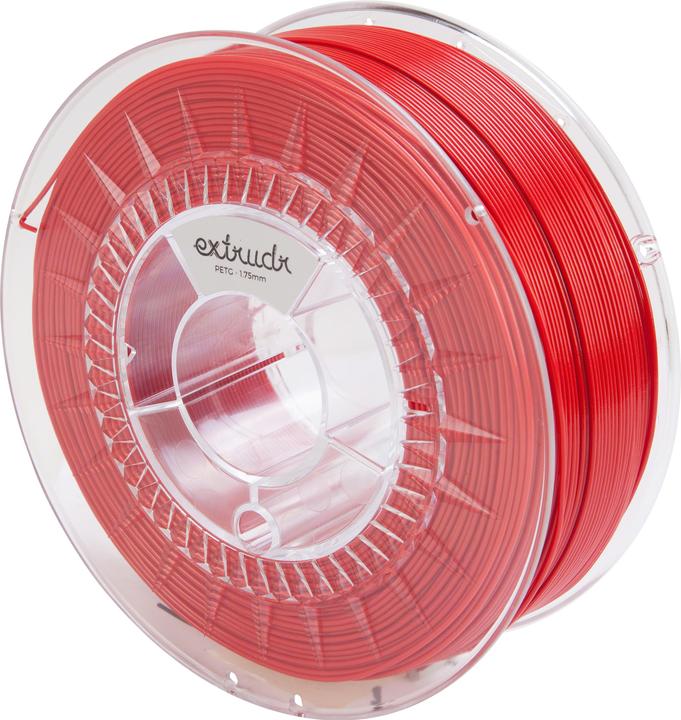 Image du produit Extrudr PETG - Hellfire fluo - 1.75mm (PETG, 1.75 mm, 1100 g, Rouge)