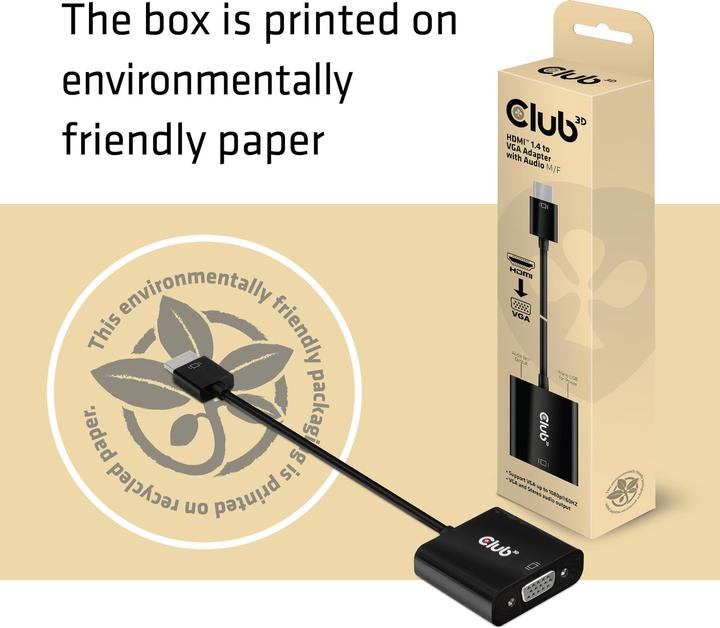 Actual product image Club 3D CAC-1302 (VGA, 24 cm)