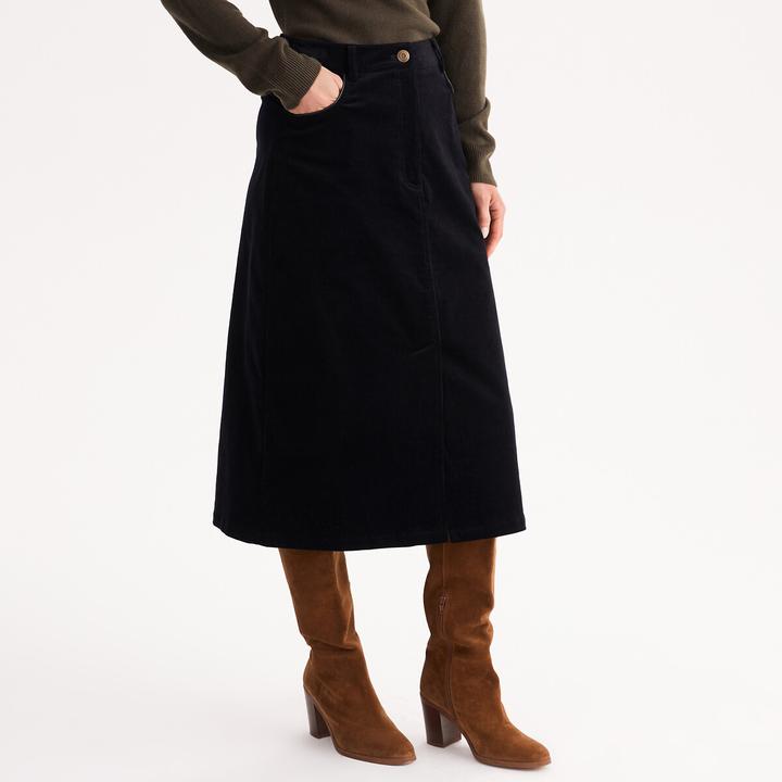 Actual product image Anne Weyburn Velvet flared skirt (46)