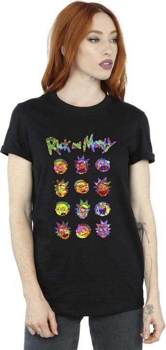 Rick And Morty Tie Dye Faces TShirt (L)