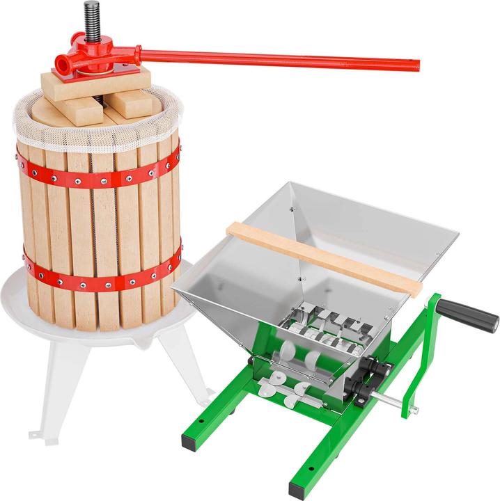 Produktbild Wiltec Set 18L Obstpresse Presstuch Obstmühle 7L Weinpresse Saftpresse
