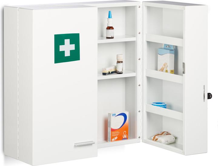 Relaxdays Armoire à Pharmacie Carrée (53 x 21.5 x 53 cm)